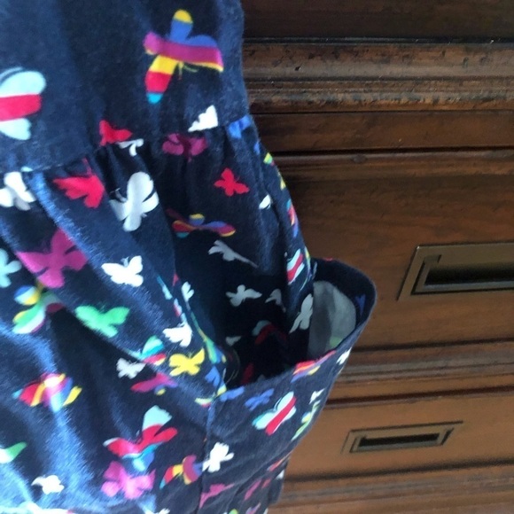 Wonder Nation blue butterfly dress with pockets in size S (6-6x) - Picture 5 of 7